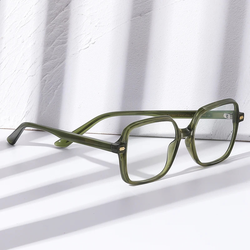 Women Fashion Acetate Blue Light Blocking Computer Glasses Without Degrees Female Square Eyewear Spectacles Frames BC907 241230