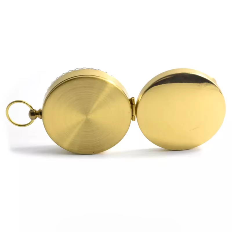 Outdoor brass glow in dark compass for camping