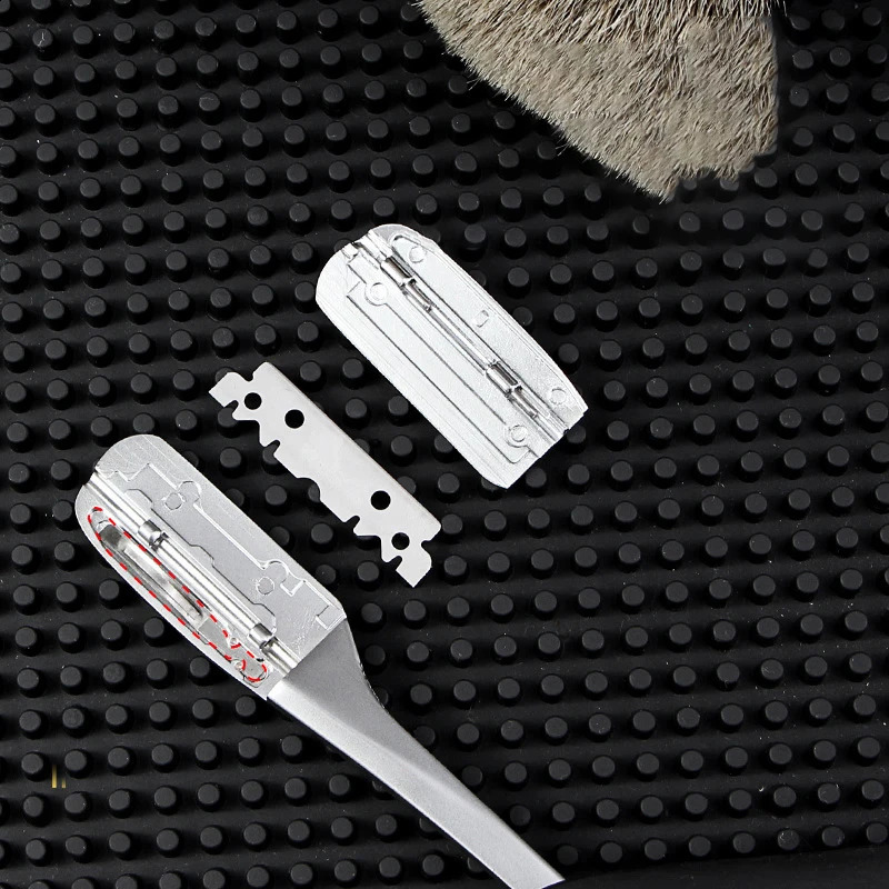 wooden trimmer manual shaver professional straight edge stainless steel sharp barber razor folding shaving knife shave gift 241230