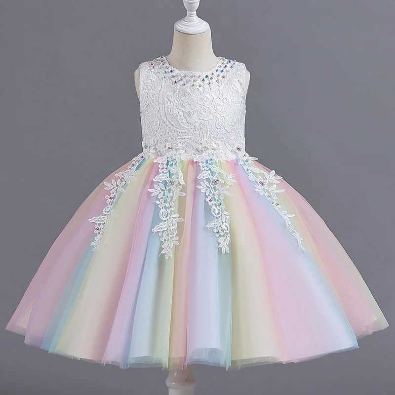 BX8991 Childrens Clothing Childrens Clothing Girls Dress Sparkling Princess Dress Childrens Birthday Par Dress W241231
