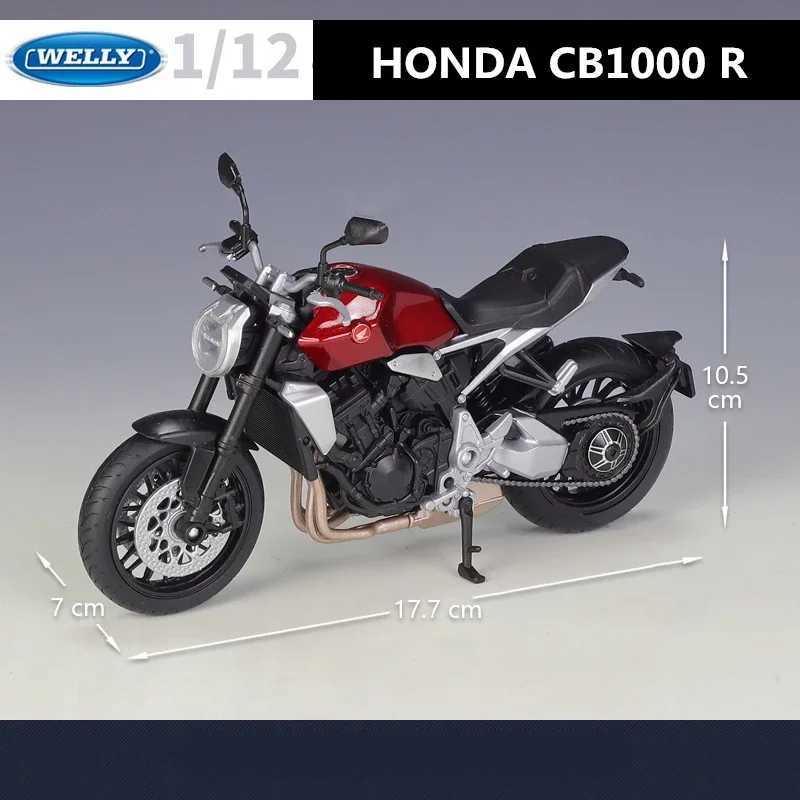 WELLY 1 12 Honda CB1000R Alloy Racing Motorcycle Model Die Casting Metal Street Silation Series Childrens Toy Gifts Free shipping