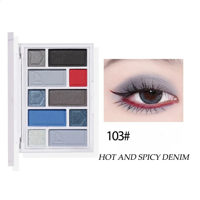 10 Colors Eye Shadow Palette Matte Pearlescent fine Eye Shadow Blusher Highlighter Concelar Powder 241231