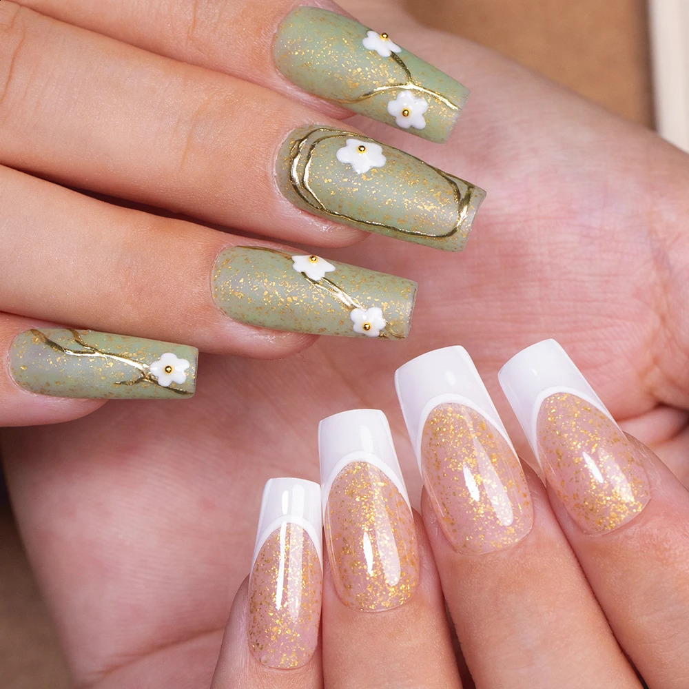 AWStorG 6Pcs/Set 7.5ML Gold Flake Glitter Rubber Base Gel Nail Polish Long Lasting Quick Extension Gel Nail Art UV Glue Builder 241230