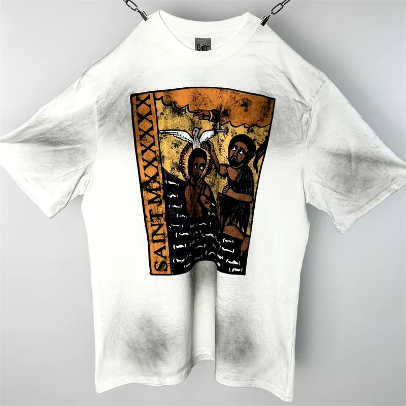 Damaged Sleeveless T Shirt Men Women Heavy Water Tank Top T-Shirt S25514