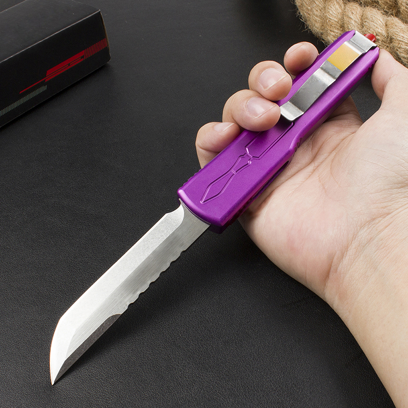 High End Knife D2 Stone Wash Blade Aviation Aluminum Handle Outdoor Camping Hiking Survival Tactical Knives with Nylon Bag
