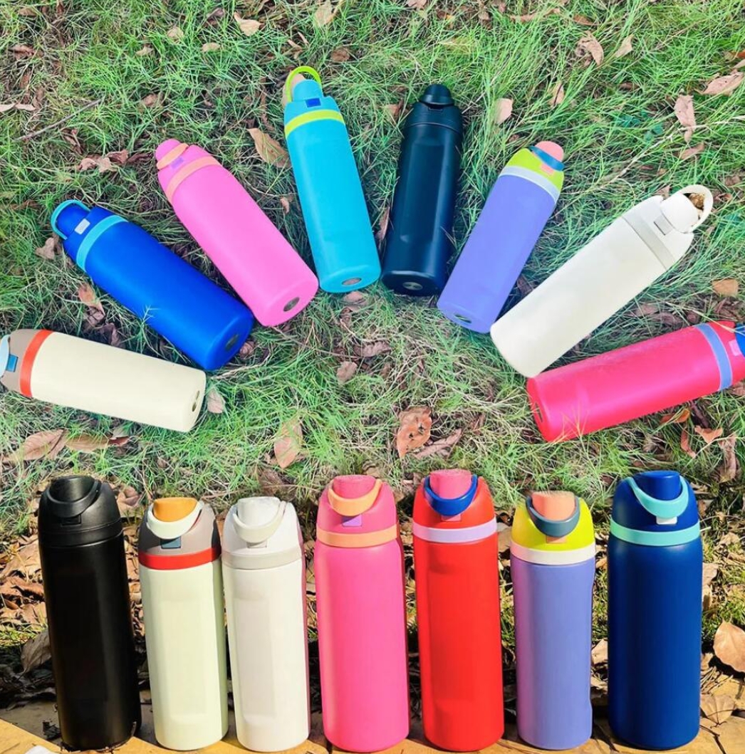 OWALA DHL Tumbler Inulated Stainle Steel With Straw Pa-Free Sport Water Ottle Great For Travel 19Oz 24Oz 32Oz Akura Pink 0113