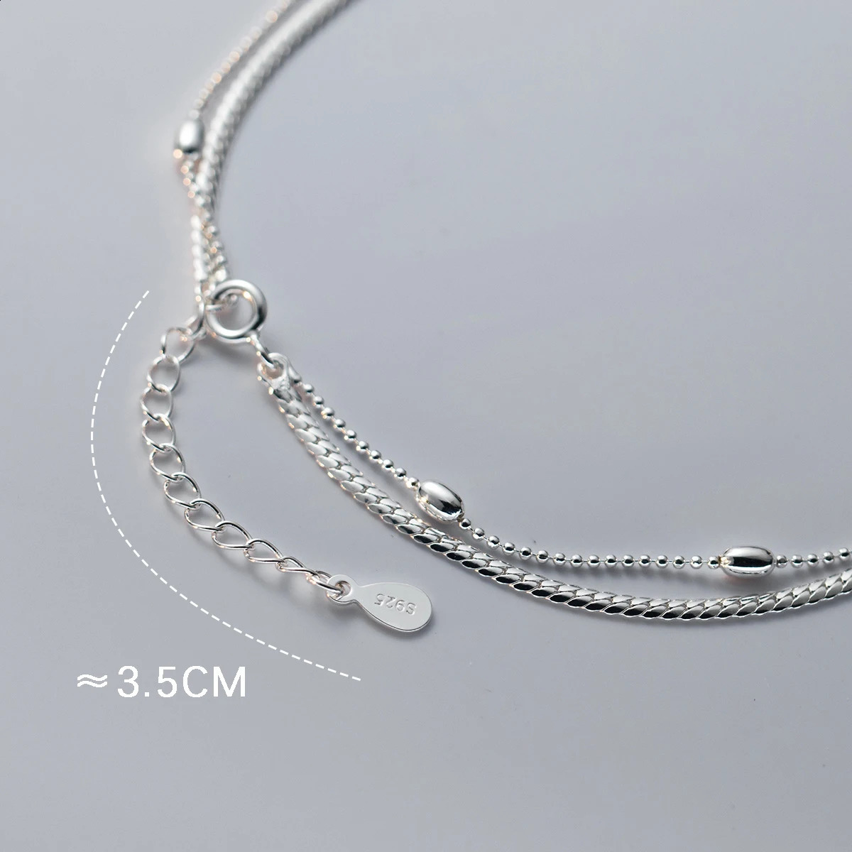 MIQIAO Anklets Bracelet On The Leg 925 Sterling Silver Ankle Chains For Woman Snake Chain Summer Jewelry Foot Chain 241226
