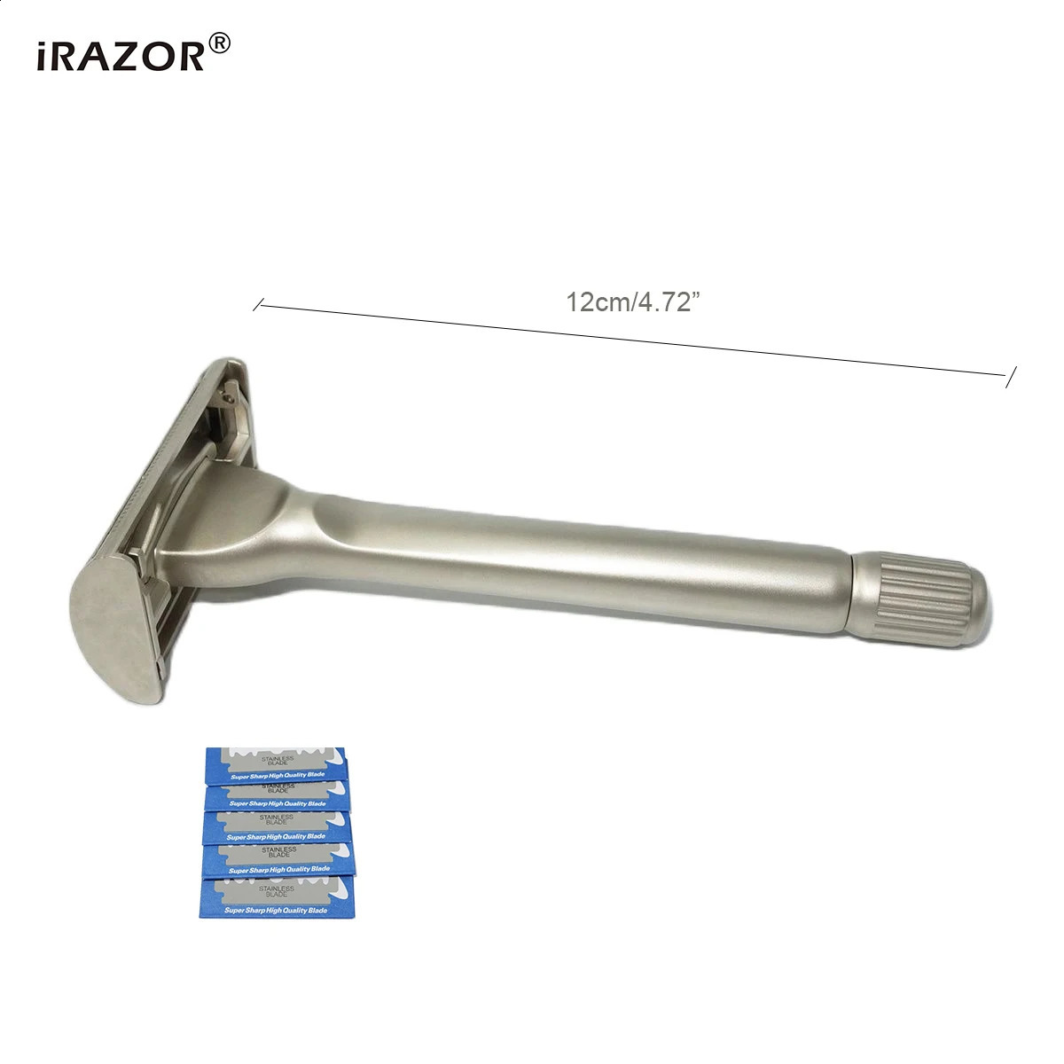 iRAZOR Heavy Butterfly Double Edge Safety Razor with 10pcs Original Blade Refills for Men Reusable Grooming Gift Set 241230
