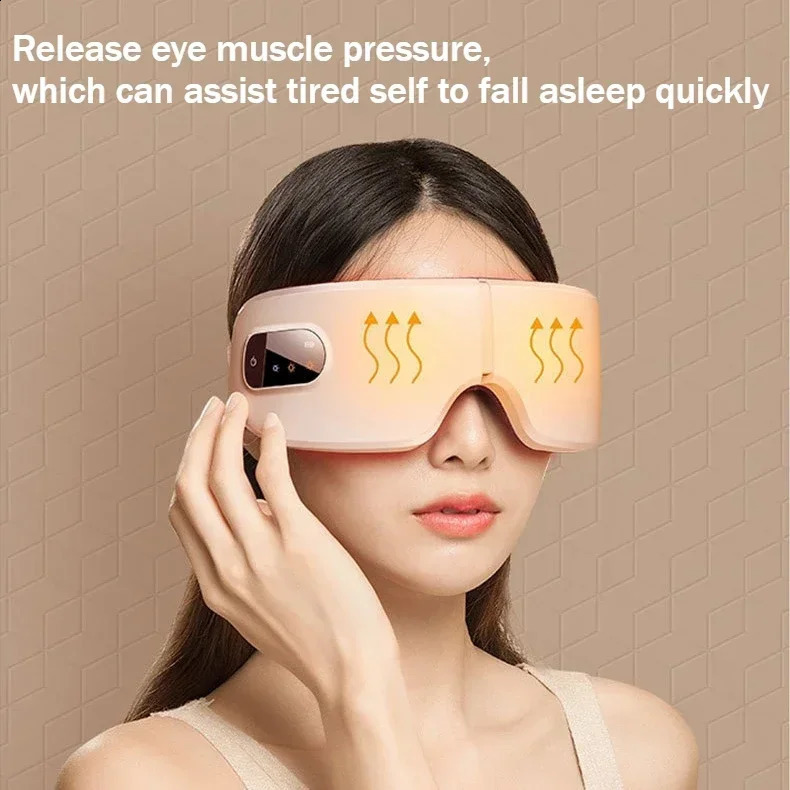 Eye Massager with Heat Vibration Bluetooth Music Smart Massage Eye Mask for Eyes Relax Reduce Eye Strain Improve Sleep 241231