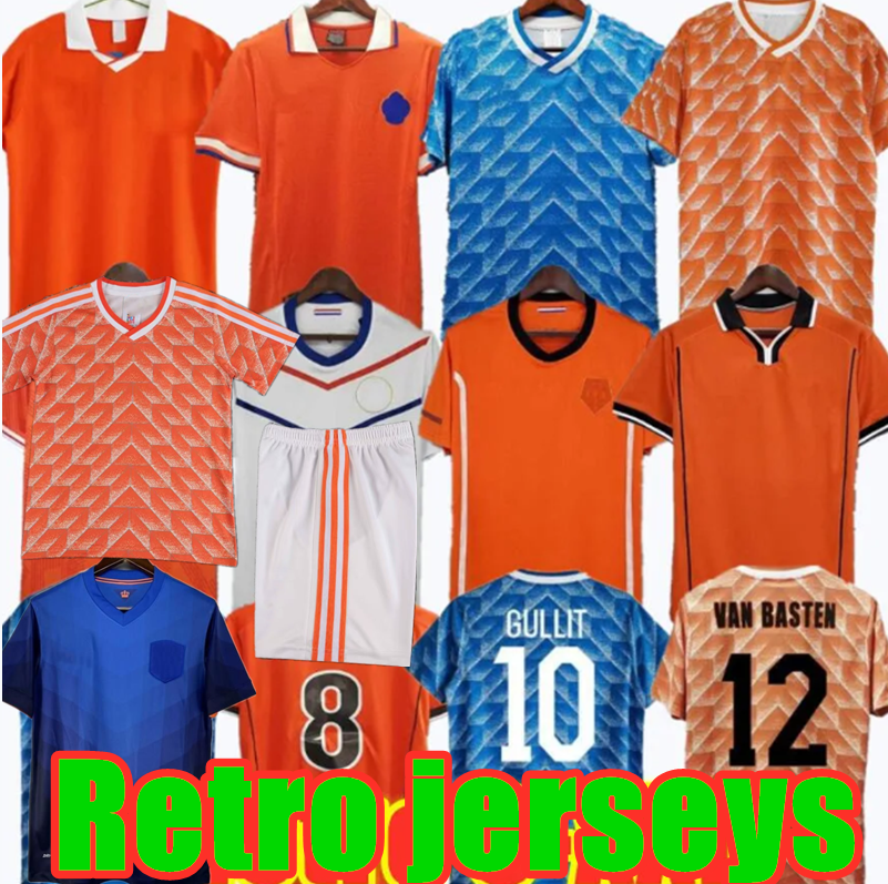1988 Retro Netherland men soccer Jerseys 2012 2014 Gullit Van Basten Bergkamp 2010 2000 2002 1998 1994 90 92 98 kids Holland vintage football shirts Classic