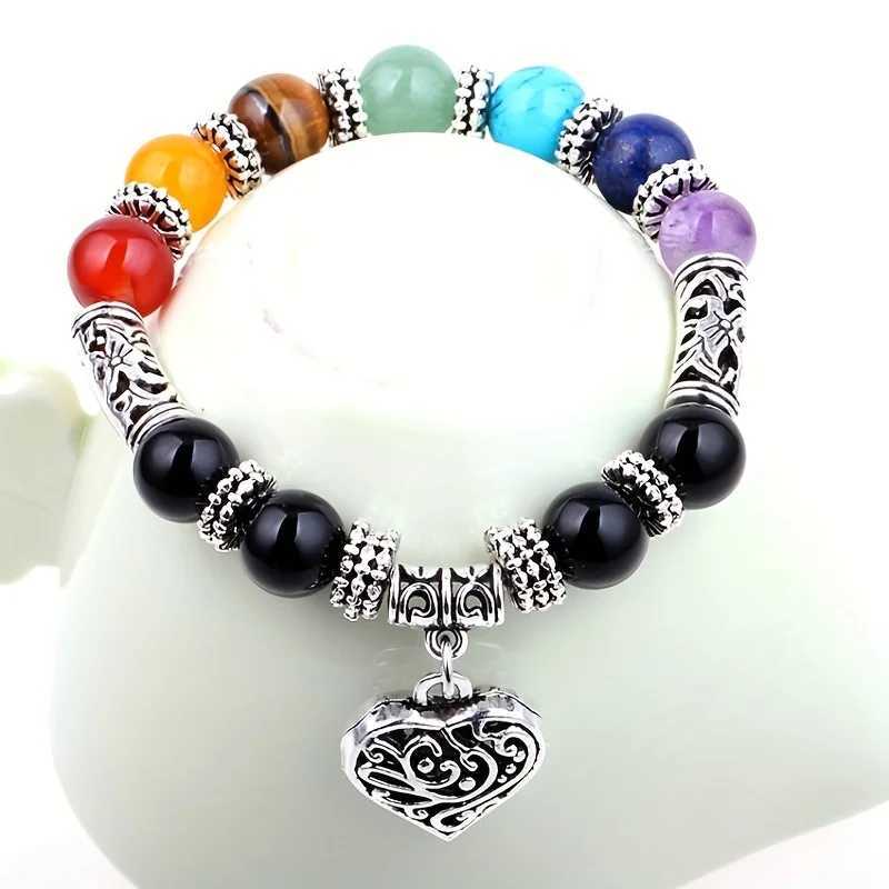 1 piece/7 Chakra Bracelet Pendant Stone Bead Bracelet Constant Bead Bracelet Womens Jewelry Gift W241231