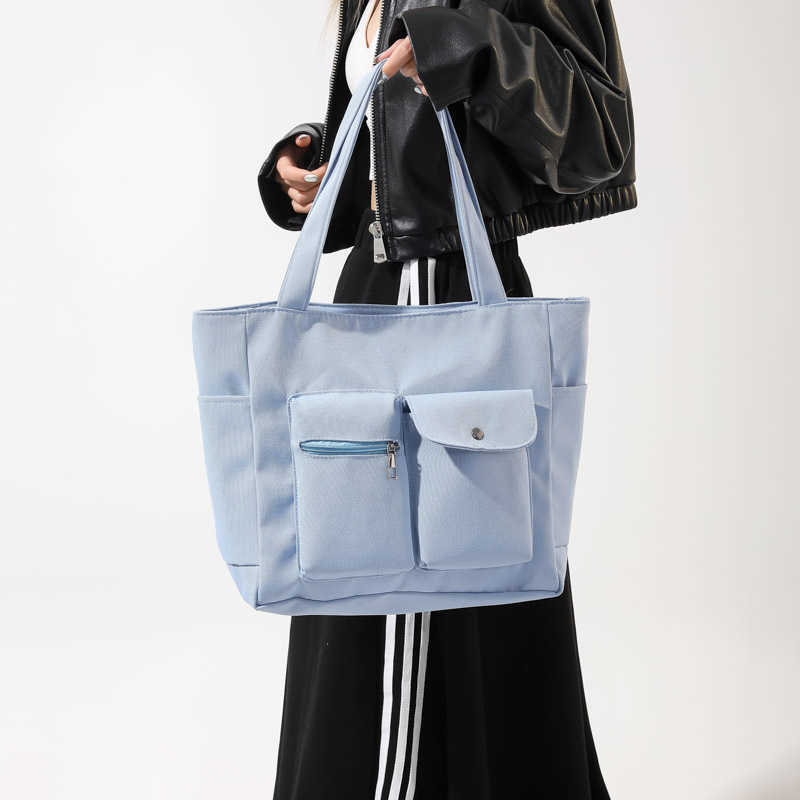 2024 New Handheld Tote Bag for Women, Large Capacity for Work and Commuting, High Grade, Student Ultra Light Handheld, Single Shoulder Big Bag 241231