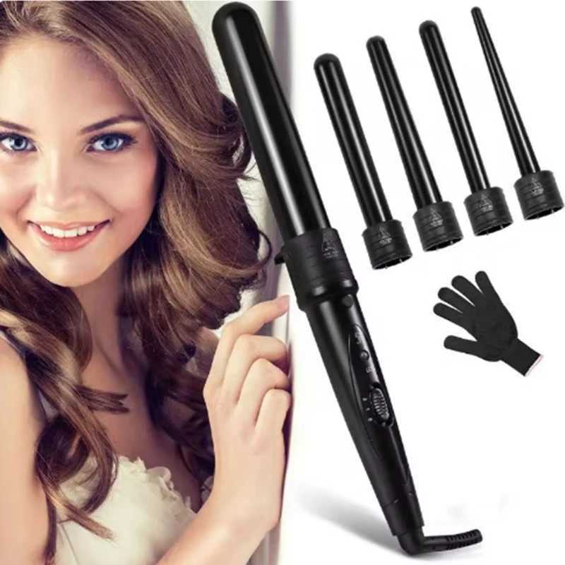 Multi tube multifunctional hair curler household electric stone ceramic household black pink hair curler W241231