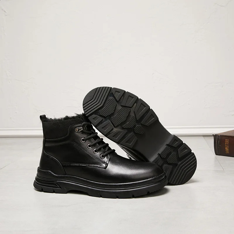 Thickened Wool Martin Boots Winter Strap Thick Bottom Comfortable and Warm Online Men;s Cotton Shoes Dad Shoes Wholesale 241231