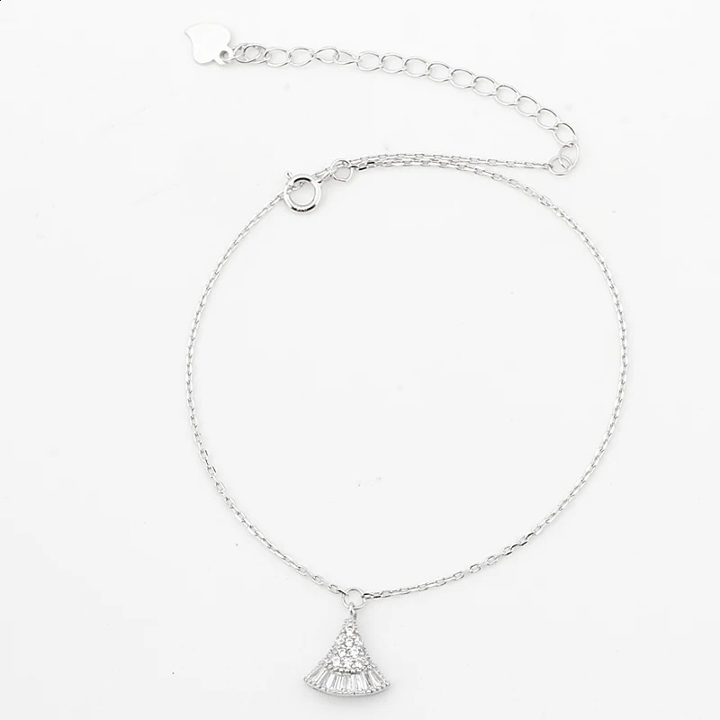 925 Sterling Silver Anklets Bracelet on the leg silver 925 Barefoot Sandals Anklets For Women Beach Foot Jewelry 241226