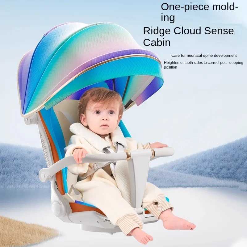 Baby Stroller has a High View can sit and lie down Lightweight One-button Folding Two-way push Music Light and TrolleyXJ241231