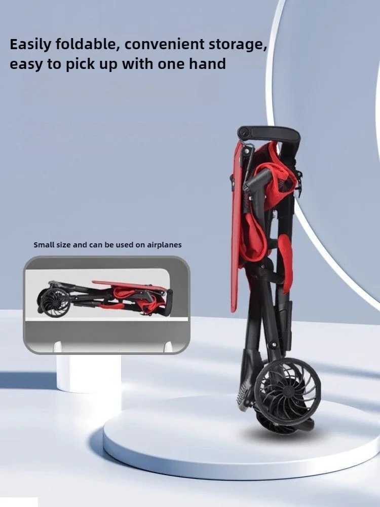 Travel cart pocket cart baby stroller easy to carry lightweight and foldable perfect for taking children on airplanesXJ241231