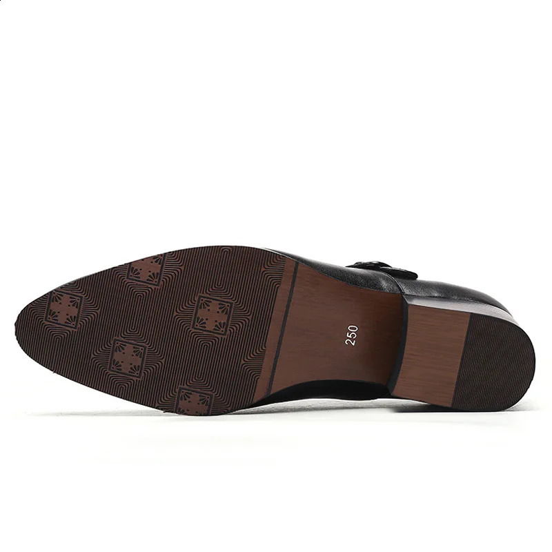 Leather Men Dress Shoes High Heel British Mens Elevator Business Shoes Wedding Party Male Oxford Footwear Increasing 6/8cm 241231