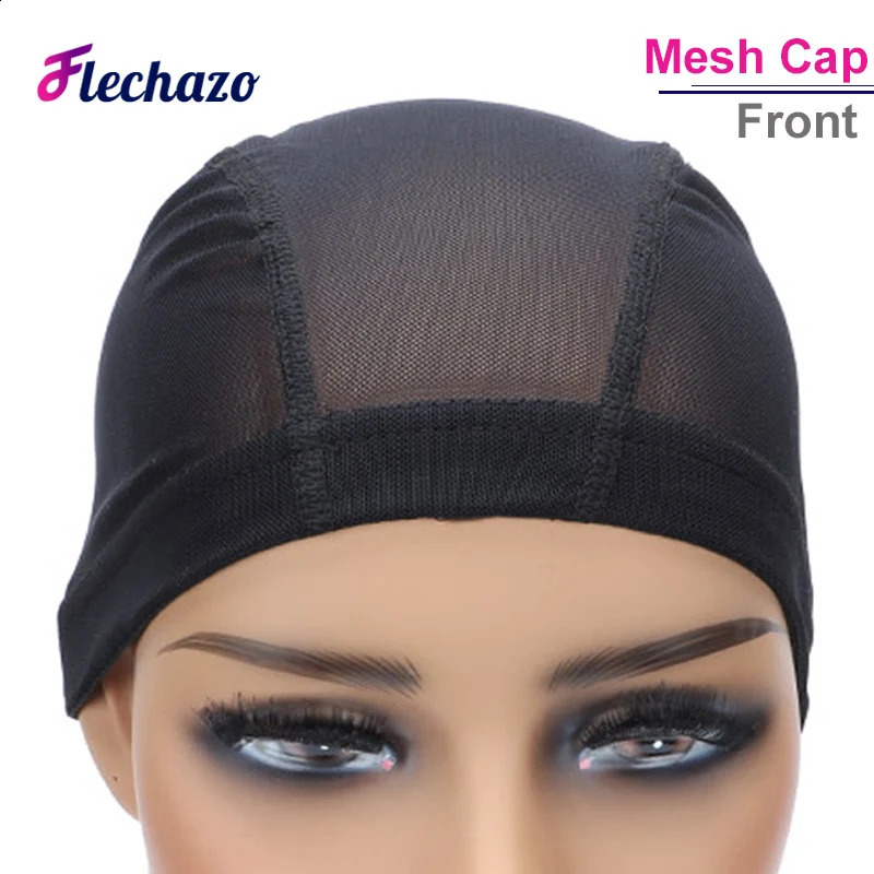 5 Pcs Durable Dome Wig Cap Breathable Mesh Wig Cap for Making Wigs Black Weaving Cap Elastic Hairnets Wig Caps S M L 241230