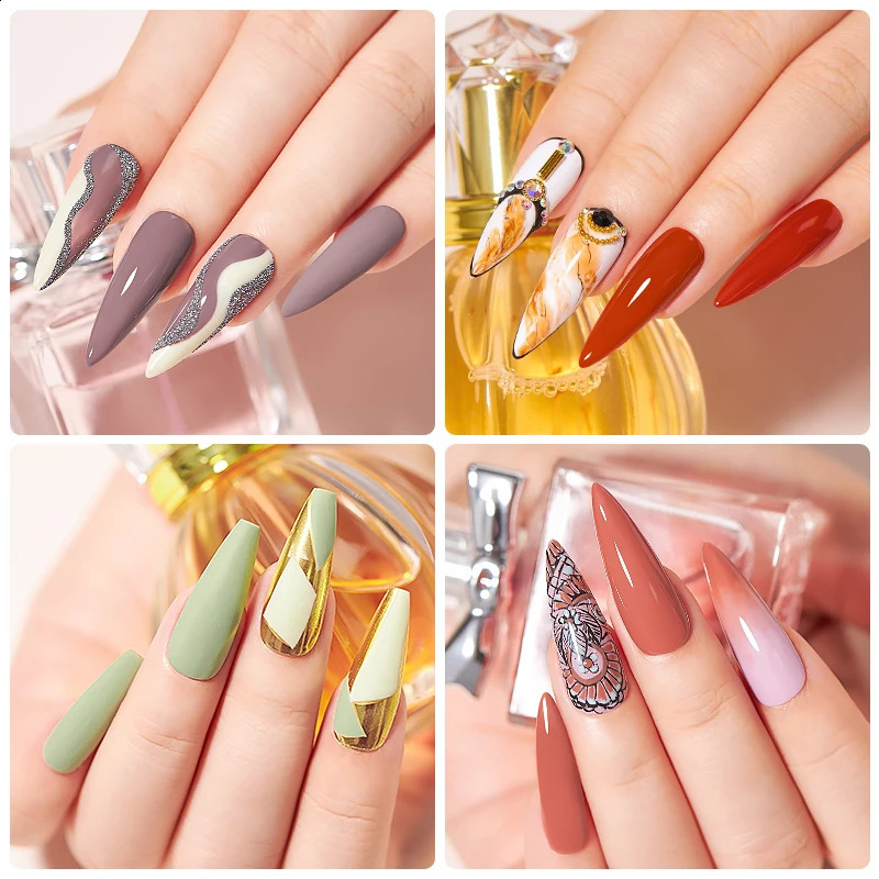 Mtssii 120/60/40/24 Colors Gel Nail Polish Set Semi Permanent Hybrid Gel Varnish Set Base Top Coat Soak Off UV LED Nail 241230