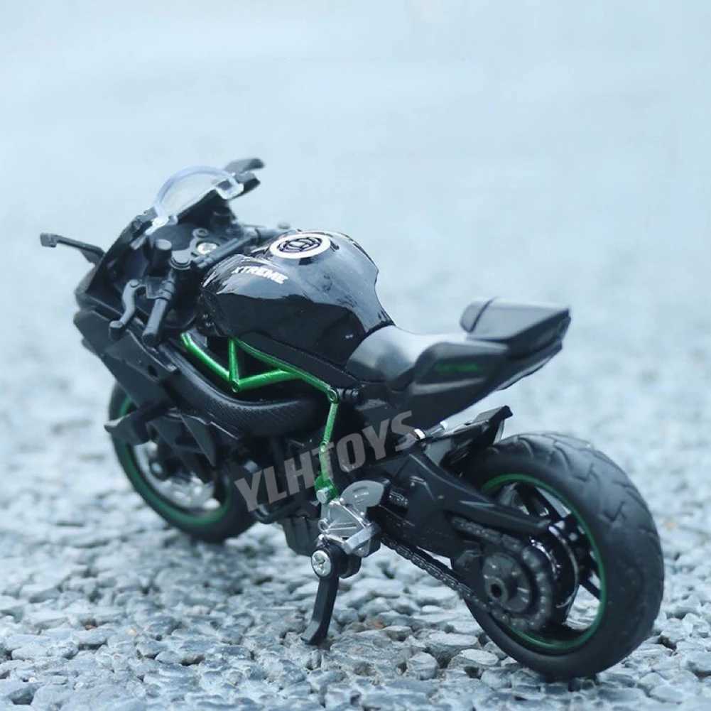 1 18 Kasaki Ninja ZX-12R Original Alloy Motorcycle Model Static Die Casting Toy Series Model Gift W241231