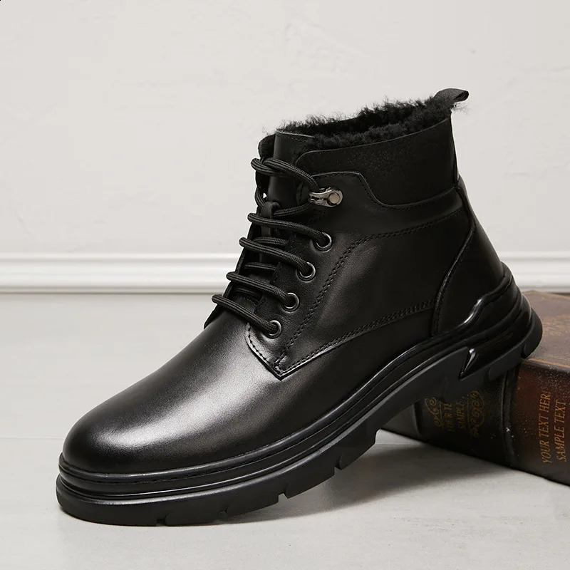 Thickened Wool Martin Boots Winter Strap Thick Bottom Comfortable and Warm Online Men;s Cotton Shoes Dad Shoes Wholesale 241231