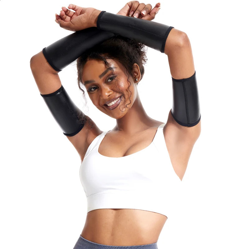 Woman Faux Leather Arm Sleeves Compression Sleeves Women Body Shaper Small Gloves Exercises Bicep Trimmers Shapewear Sets 241231