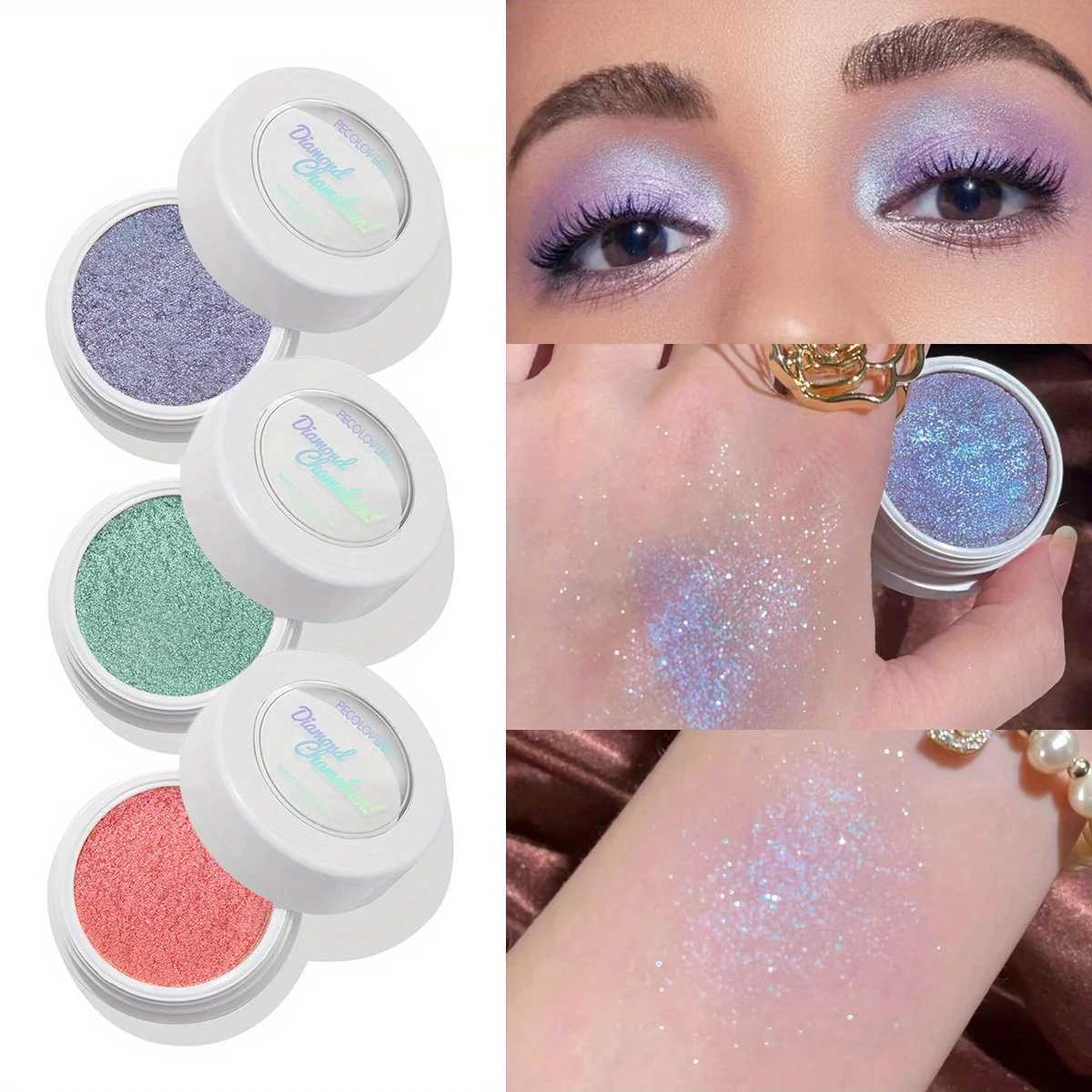 Chameleon flash eye shadow pearl light monochrome fluorescent lamp bright effect makeup shimmer eye makeup tools W241230