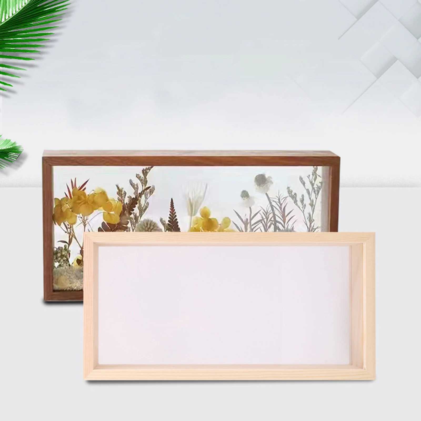 Frames Shadow dried flower display box rectangular acrylic wooden frame commemorative award photo bouquet DIY gift CL241231 H260306