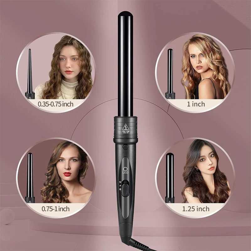 Multi tube multifunctional hair curler household electric stone ceramic household black pink hair curler W241231