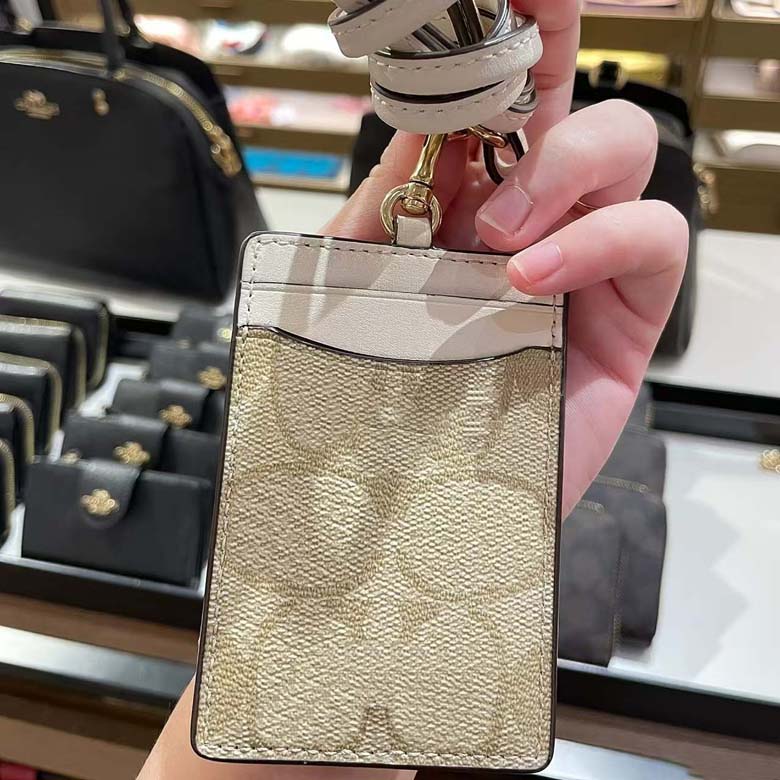 Badge Holder Designers Lanyards for Name Tags Work card key ring Keychain Fashion Women Men Credit Card Holder Coin Purse Wallet Ring wallet