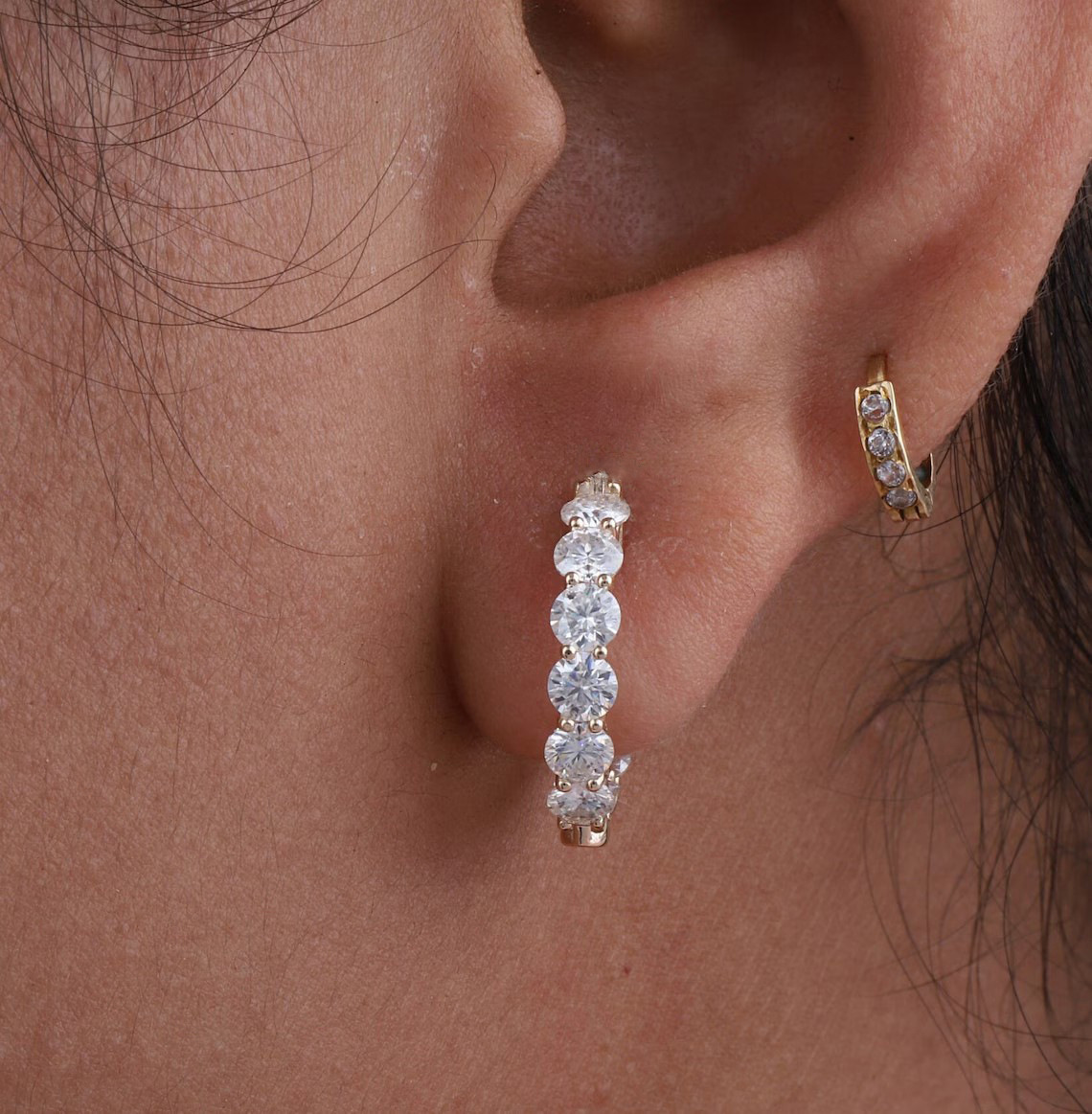Choucong Brand Sparkling Clip Earrings Luxury Jewelry 925 Sterling Silver Round Cut White 5A Cubic Zircon CZ Diamond Party Women Fashion Accessories E