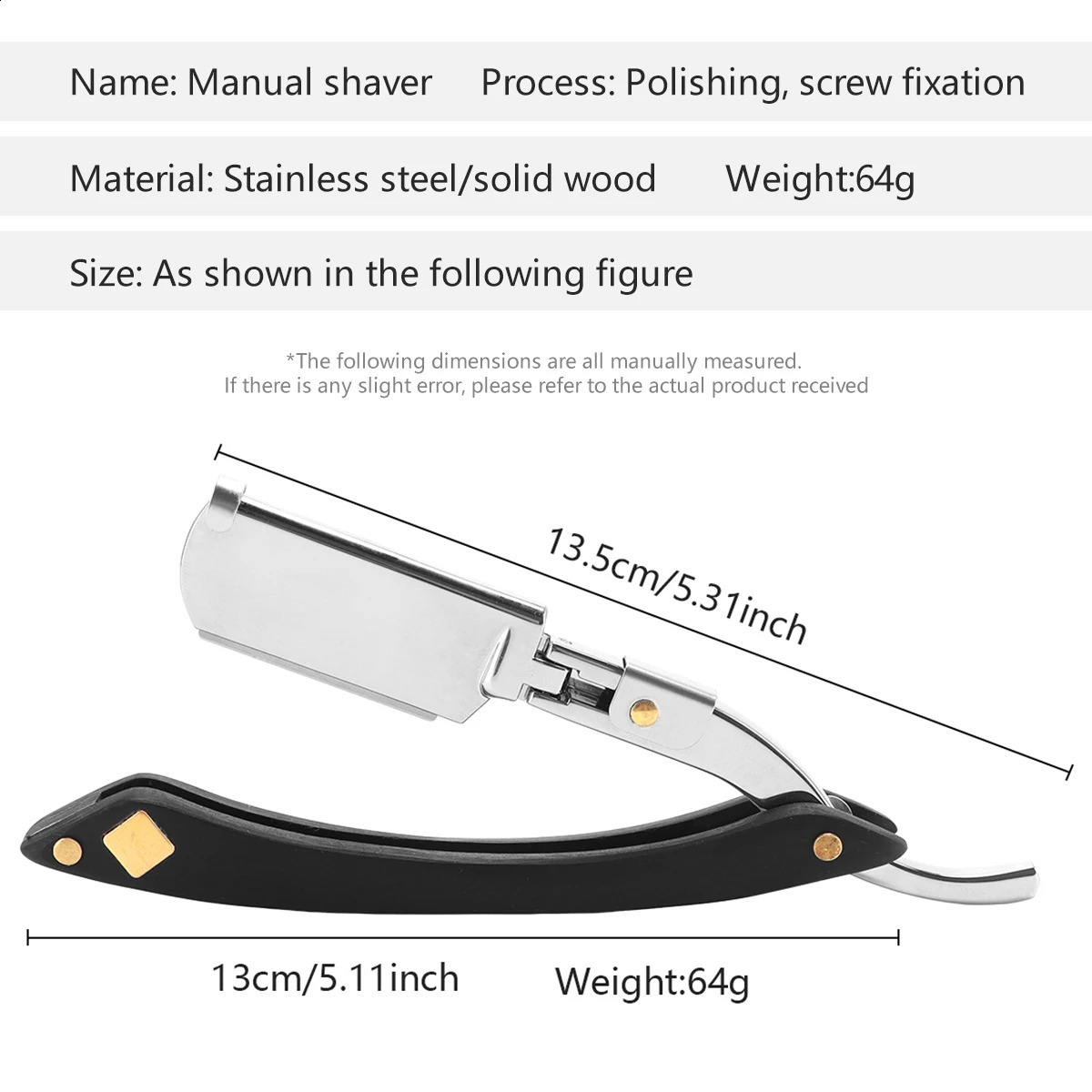Barbertop Shaving Straight Razor Classic Manual Barber Razors Folding Knife Men Stainless Steel Hairdresser Tool 241230