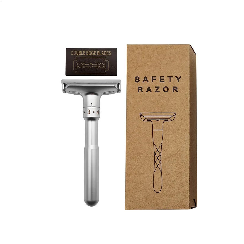 1pc Portable Manual Shaver Razor Classic Double Edge Safety Razor For Men Shaving Women Hair Removal With 5pcs Shaving Blades 241230