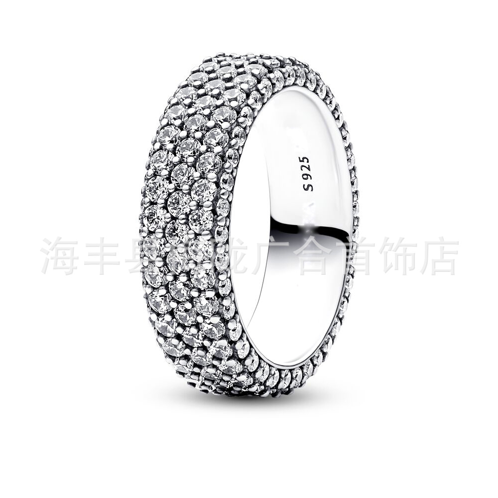 925 Sterling Silver New Fashion Women's and Men Love set with diamonds, silver gold, rose gold Designer Ring Suitable for Europe and America gift