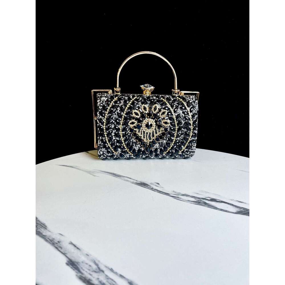 New Handbag Banquet Sparkg Small Square Single Shoulder Crossbody With Dia Inlaid Carrying Bag