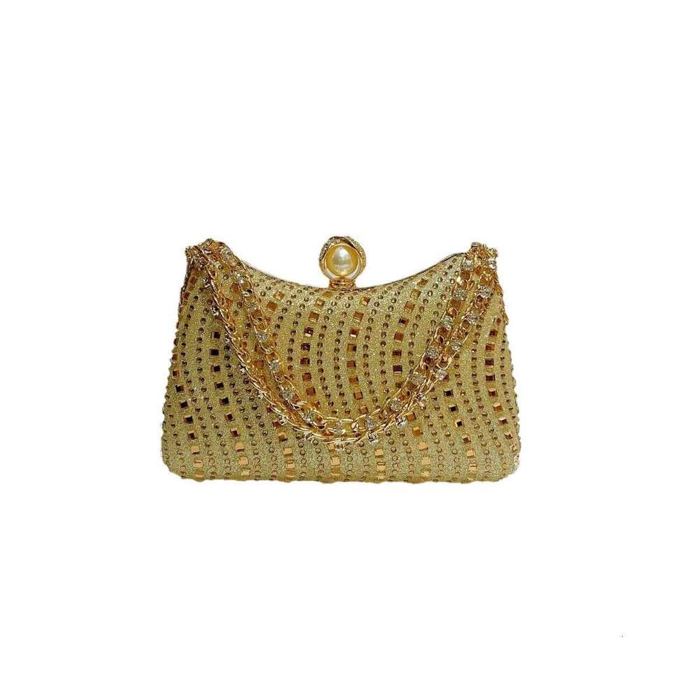 New European And American Retro Style Fashionable Dia Set Rhie Handbag, Chain Bag, High-End Sense, Crossbody Dinner Bag