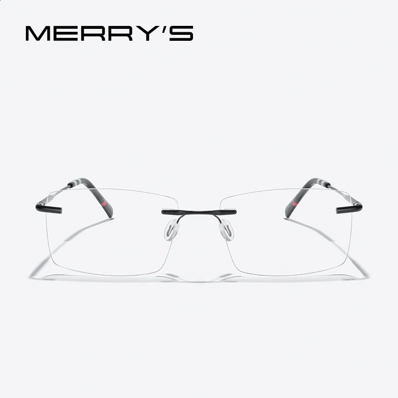 MERRYS Men Alloy Rimless Glasses Frame Square Ultralight Frameless Women Optical Frames Eyewear S2417 241230