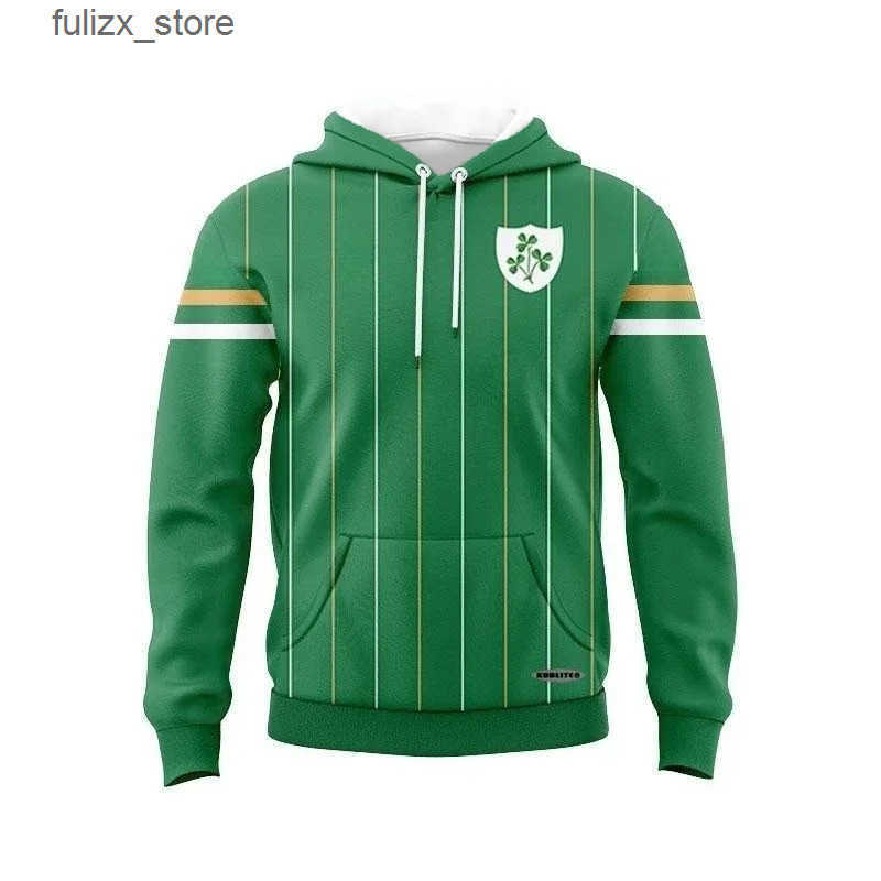 Rugby Jerseys 2023 Irish Rugby Home and Away Rugby Training Jerseys Hoodies 3D Printed Comfortable Pullover Shopping Travel L240910
