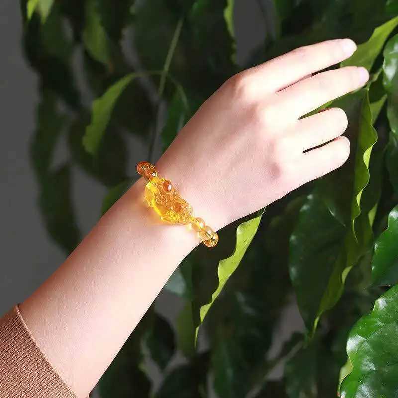 Amethyst Bracelet Brings Lucky Wealth China Fenghui Beast Crystal Bead Bracelet Party Bird Gift Womens Competition W241231