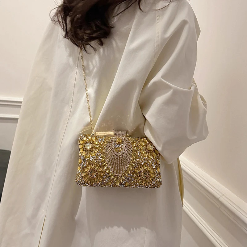 Fashion trended women bags female handbags evening purses clutch bag Party bags ladies crossbody shoulder gold bag 241231