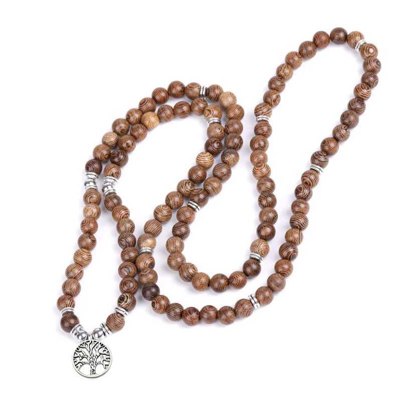 Home>Tags>Mara Buddhist Prayer Beads>Natural Wood Beads>Yoga Jewelry Wood Rose Bracelet>Tree of Life Pendant W241231