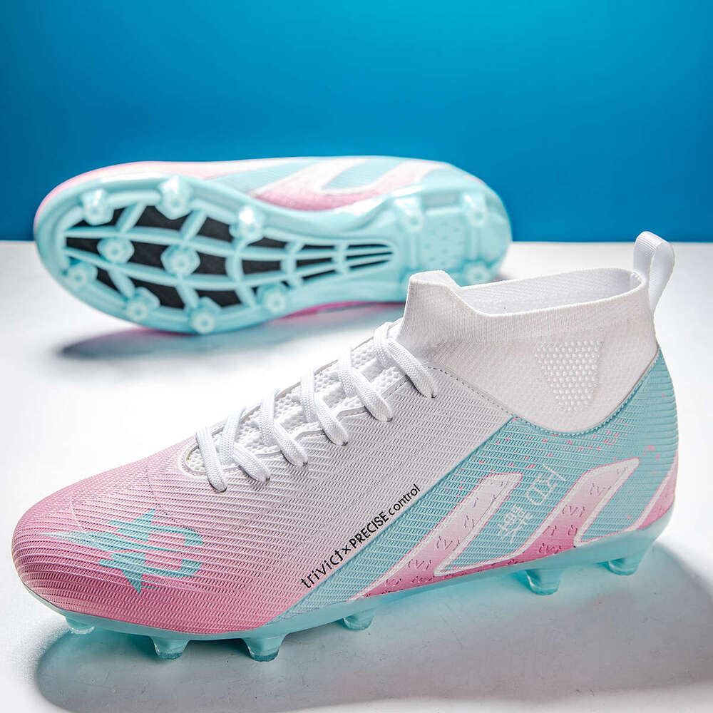 New Men Ultralight Outdoor FG/TF Non-Slip Soccer Cleats Long Spikes Football Boots Training Shoes Drop Shipping
