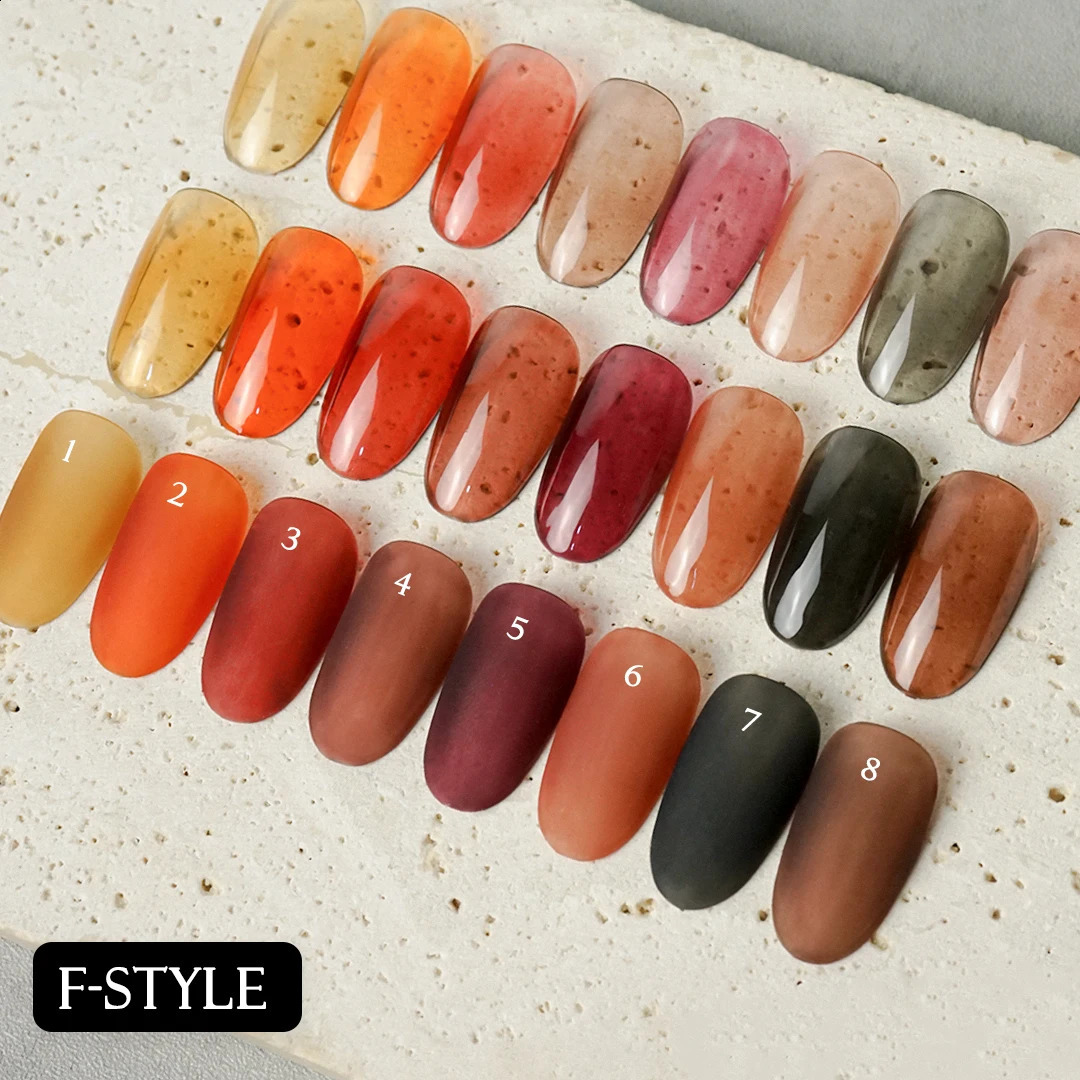 Gel Nail Polish Set Kit 8Pcs Korea Transparent Jell Semi Permanent Gel Varnish Nails Art Soak Off Uv Led Nails DIY Accesorios 241230
