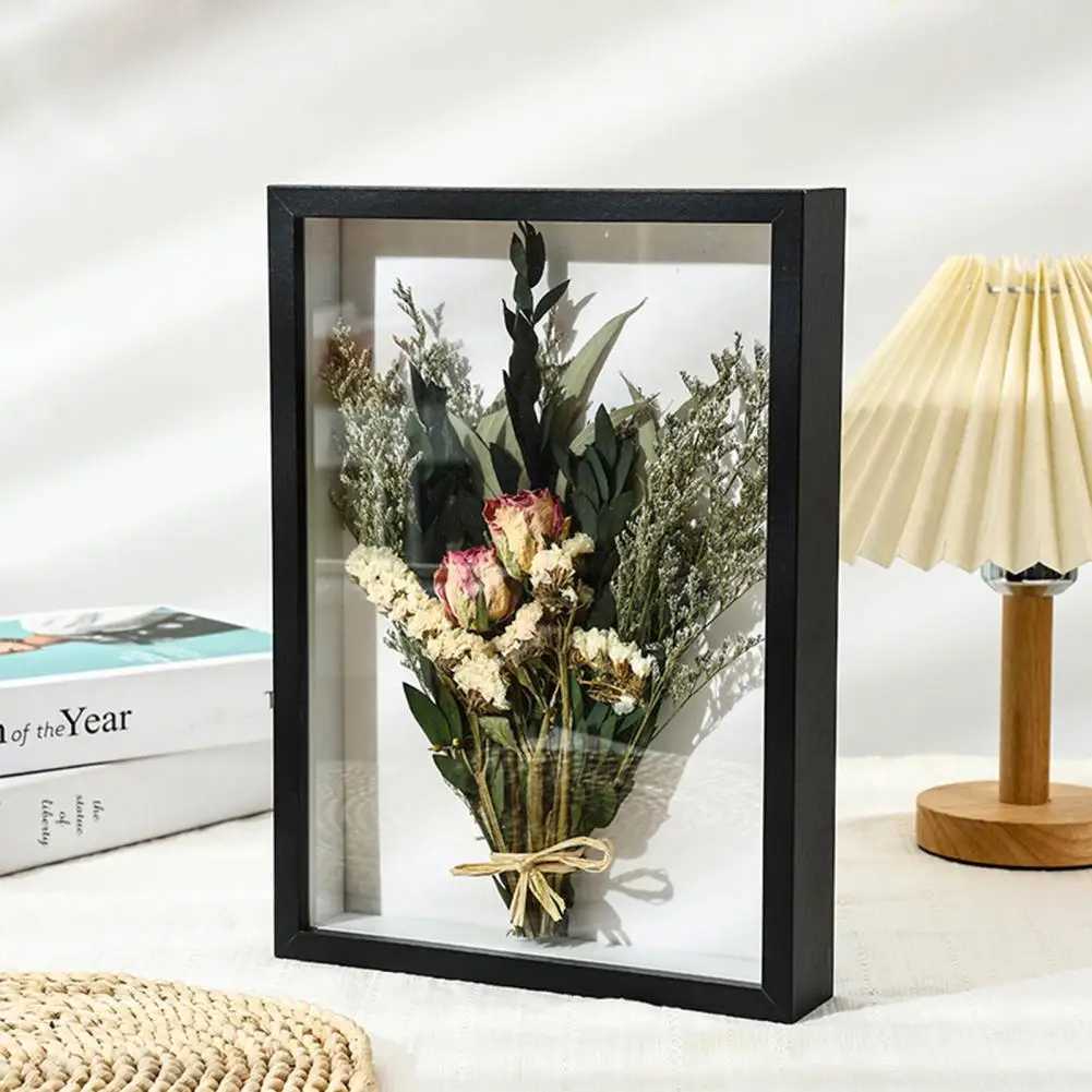 Frames Creative Hollow Dried Flower Plant Photo Handmade DIY 3D Image Frame Deep Large Shadow Display Box CL241231 H260306