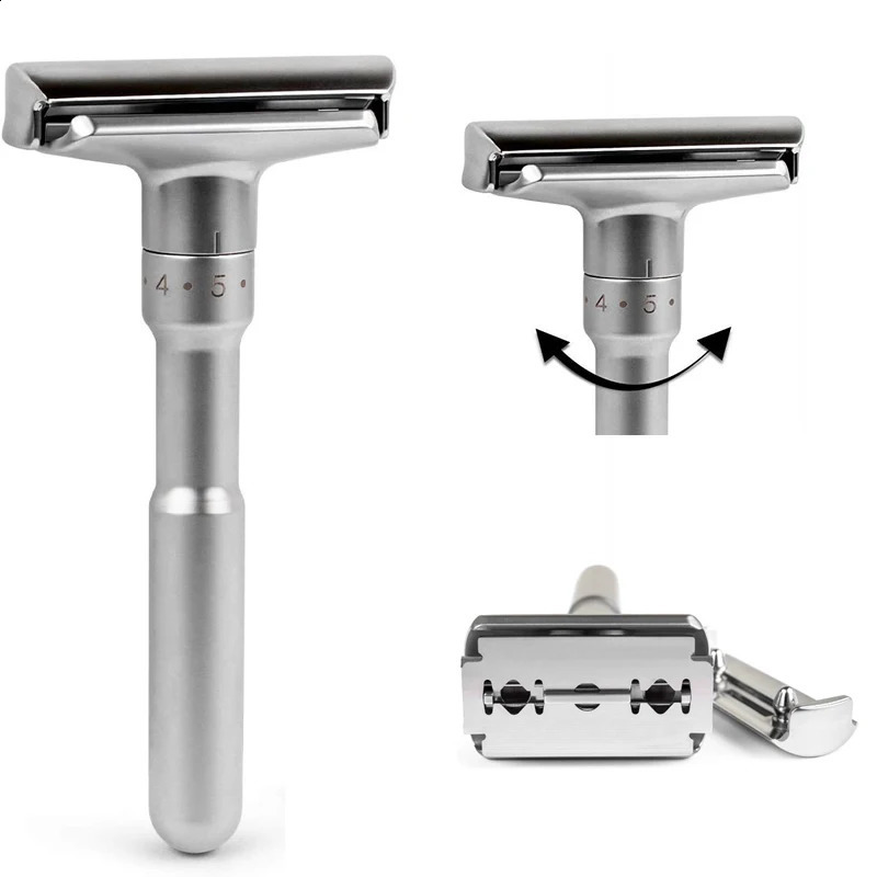 Adjustable Safety Razor Mens Professional Manual Shaver Straight Edge Stainless Steel Barber Razor Men Folding Shaving Tool 241230
