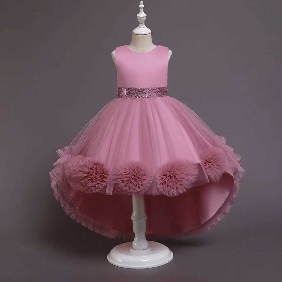 Los Angeles Police Department 2-10 Year Childrens Princess Trail Dress Girls Swallowtail Birthday Wedding Par Dress Girls Evening Dress W241231