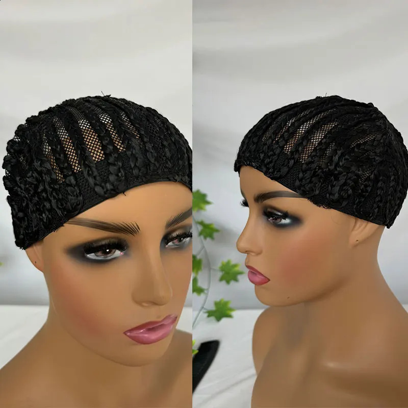 Braided Cap Crochet Wig Cap in Cornrow Sew Hair for Making Synthetic Wig or Weave Easier Sew In Crochet Braided Wig Caps 1pcs 241230