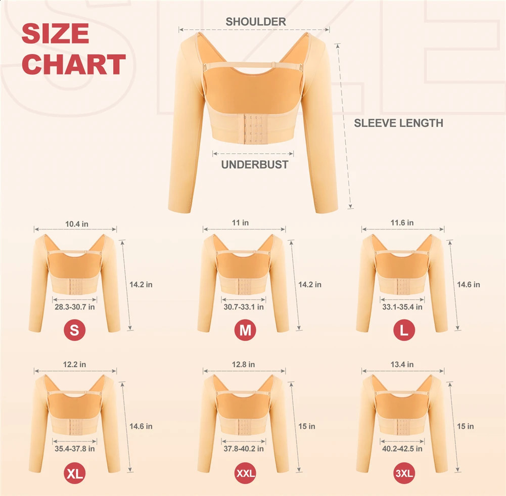 Colombianas Arm Shaper Post Surgery Arm Compression Sleeves Lipo Garment Posture Corrector Shapewear Tops Women Corset 241231