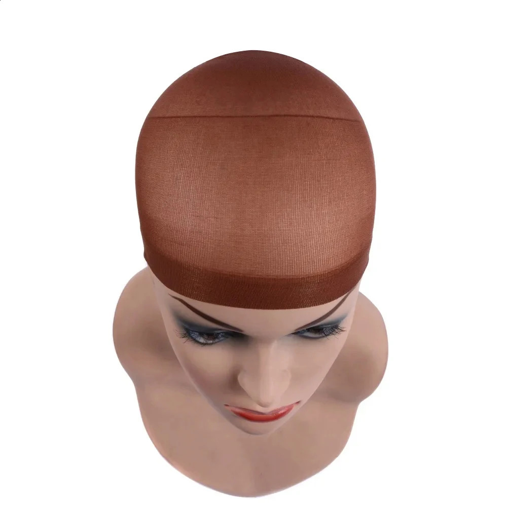 24pcs12bagGood Quality Deluxe Wig Cap Hair Net For Weave Hair Wig hairnets Stretch Mesh Wig Cap For Making Wigs Free Size 241230